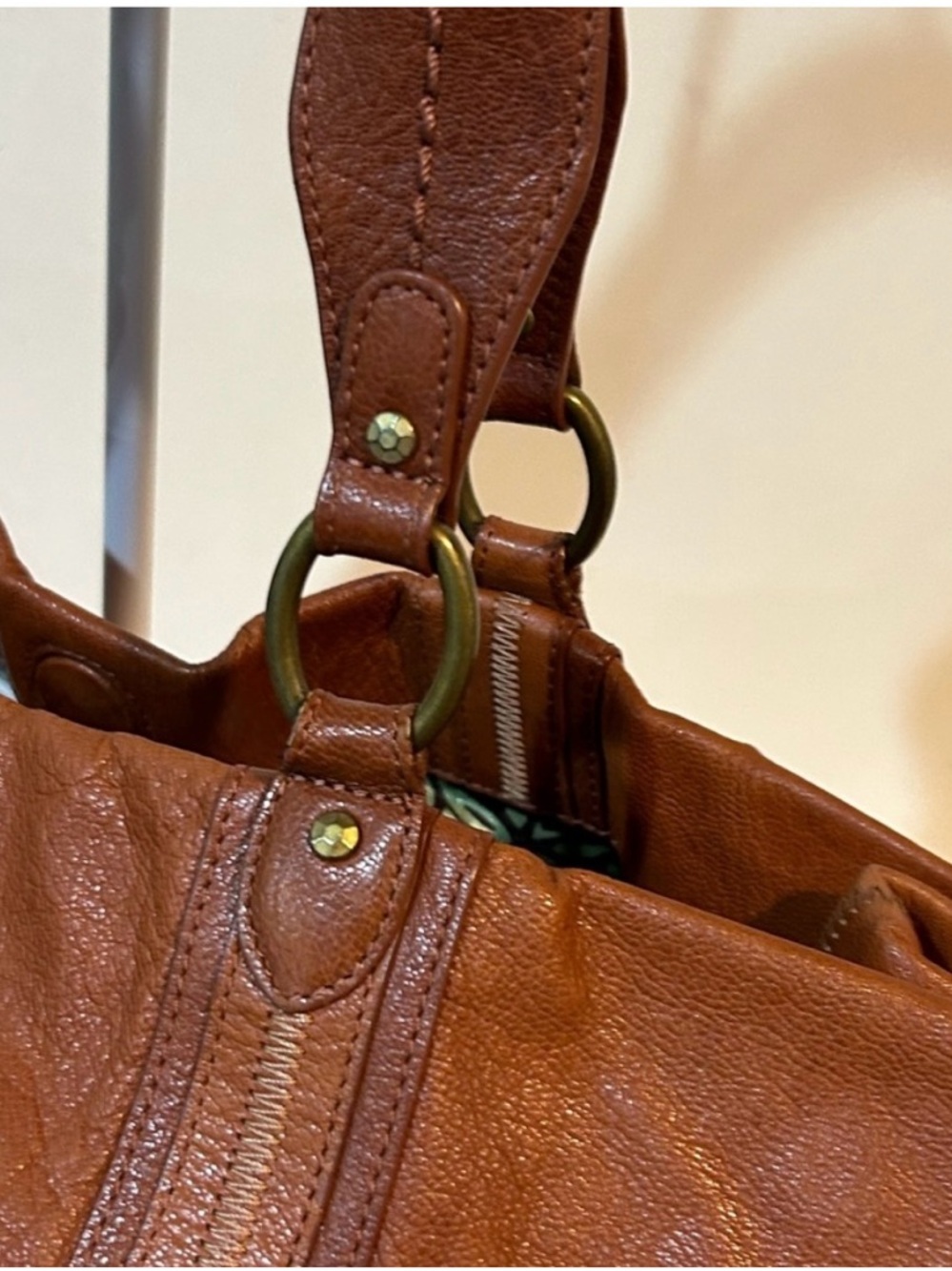 Sigrid Olsen Brown Leather Hobo structured Shoulder Bag - Picture 9 of 14